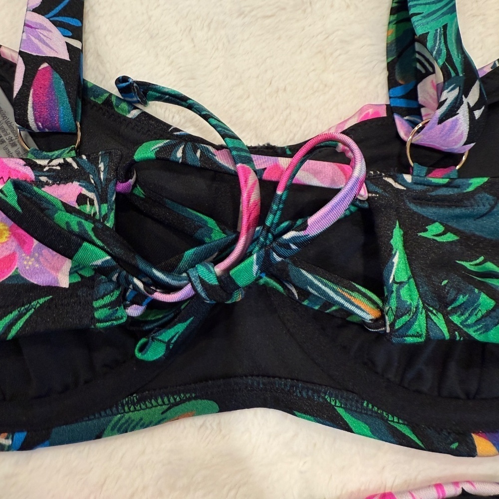 New! Victoria's Secret Black Palm Bikini Set 45592 - Picture 11 of 15